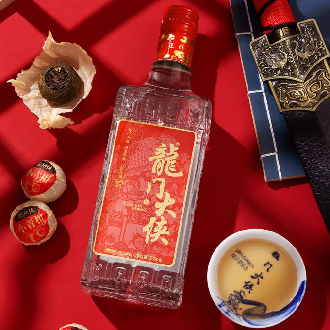 龙门大侠文化小酒 红标52度 浓香型高度白酒