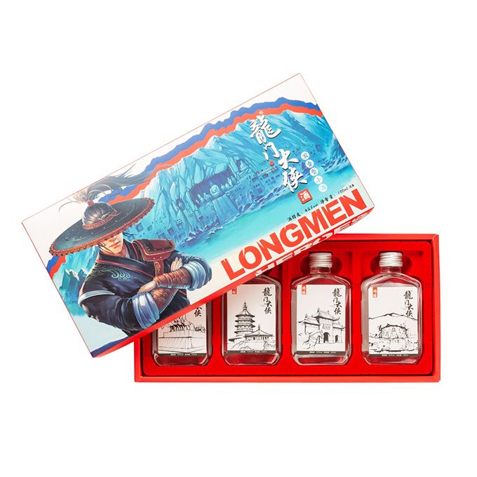 龙门大侠文化小酒 伴手礼套装 浓香型高度白酒