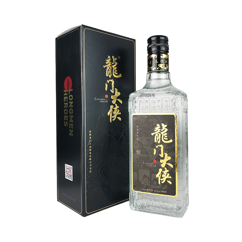 龙门大侠文化小酒 黑标46度 浓香型高度白酒