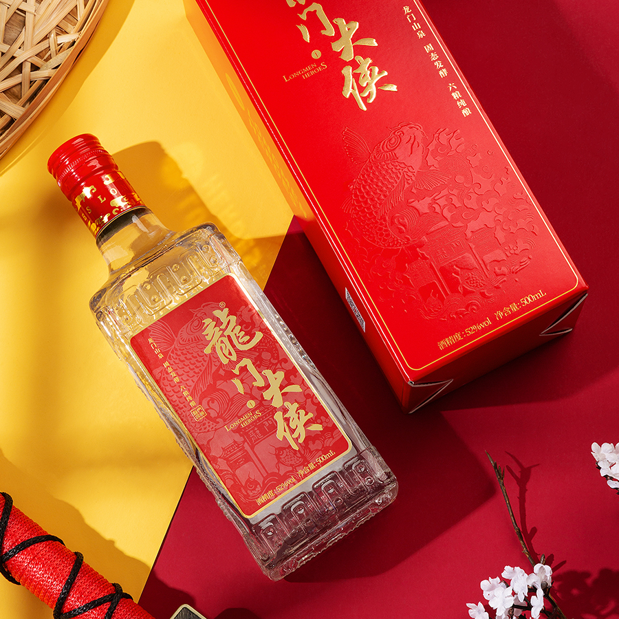 龙门大侠文化小酒 红标52度 浓香型高度白酒